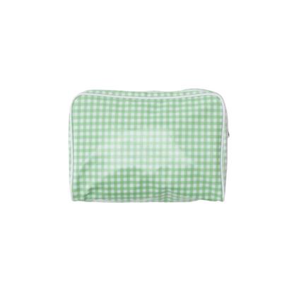 Weezie Green Gingham Toiletry Bag