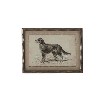 Brown Wood Framed Dog Prints