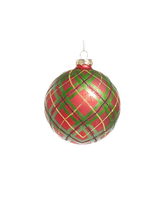 Red & Green Plaid Ornament