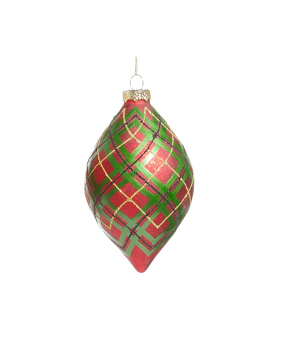 Red & Green Plaid Ornament