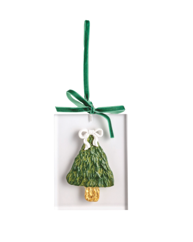 White Christmas Painted Acrylic Ornaments