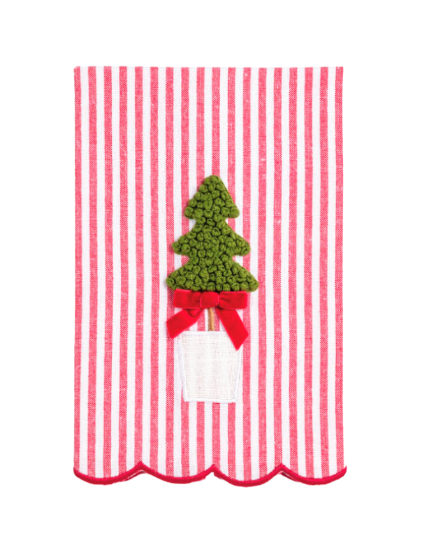 Christmas Tree Topiary Towels
