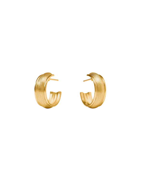 Julie Vos Cobblestone Hoop - Gold