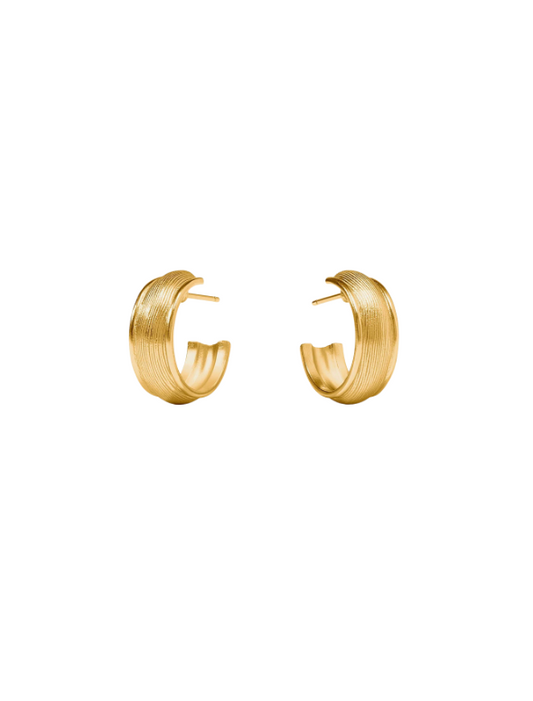 Julie Vos Cobblestone Hoop - Gold