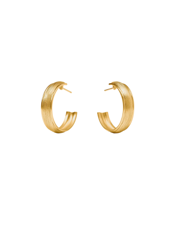 Julie Vos Cobblestone Hoop - Gold