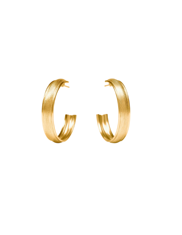 Julie Vos Cobblestone Hoop - Gold