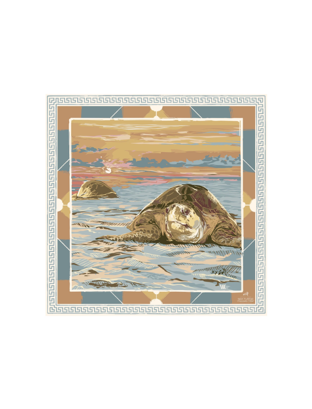 Renwood by Austin Williams Loggerhead Dawn Silk Scarf
