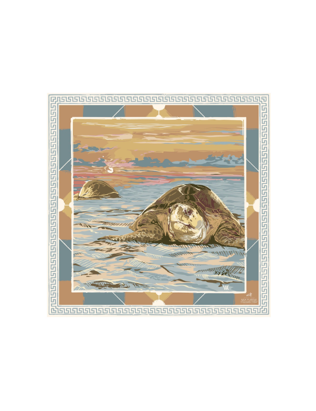 Renwood by Austin Williams Loggerhead Dawn Silk Scarf