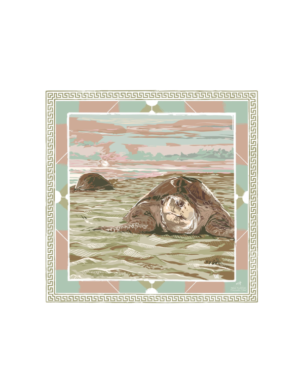 Renwood by Austin Williams Loggerhead Dawn Silk Scarf