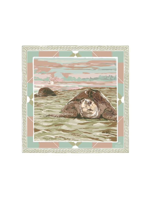 Renwood by Austin Williams Loggerhead Dawn Silk Scarf