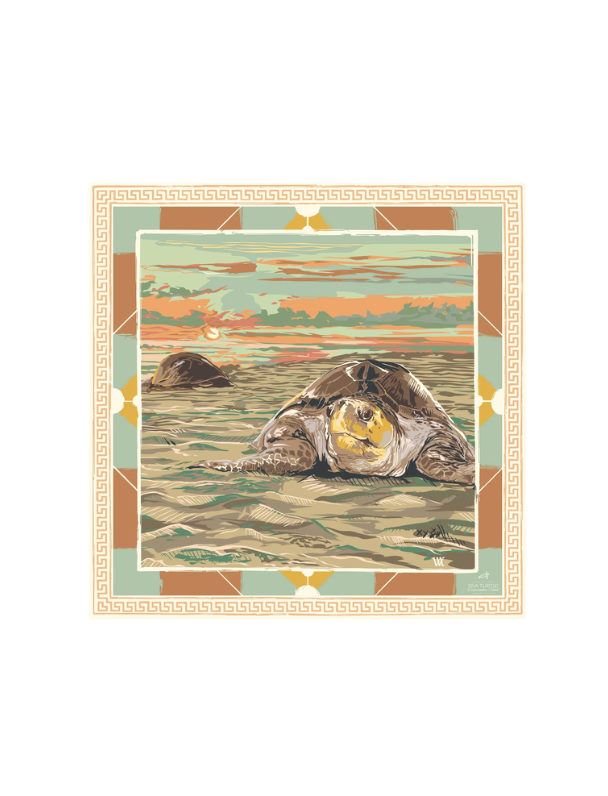 Renwood by Austin Williams Loggerhead Dawn Silk Scarf