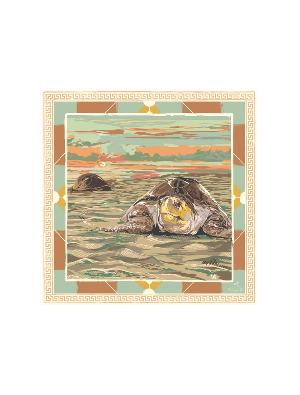 Renwood by Austin Williams Loggerhead Dawn Silk Scarf