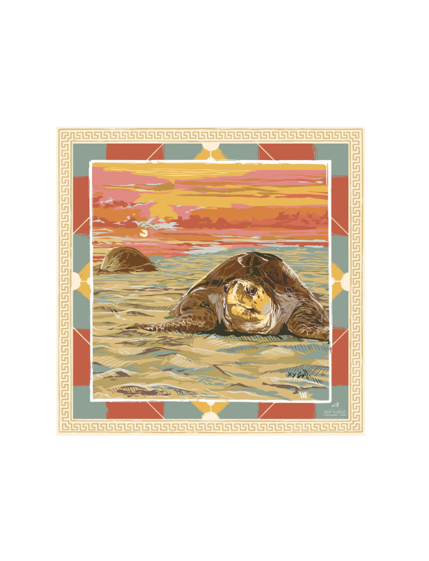 Renwood by Austin Williams Loggerhead Dawn Silk Scarf