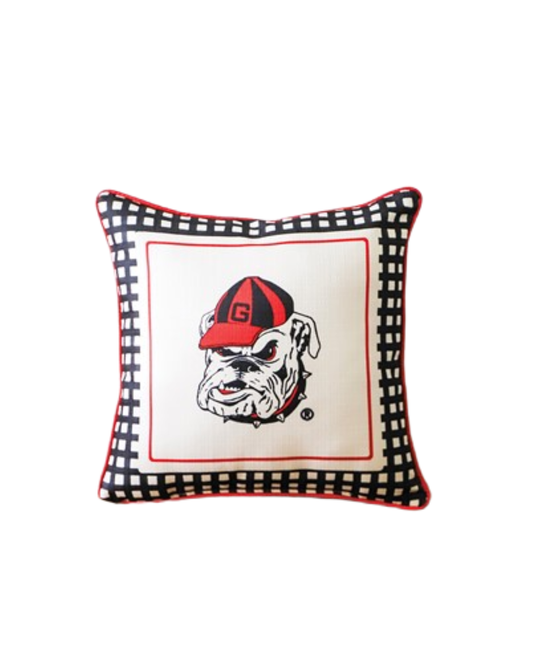 Georgia Gingham Mascot Pillow