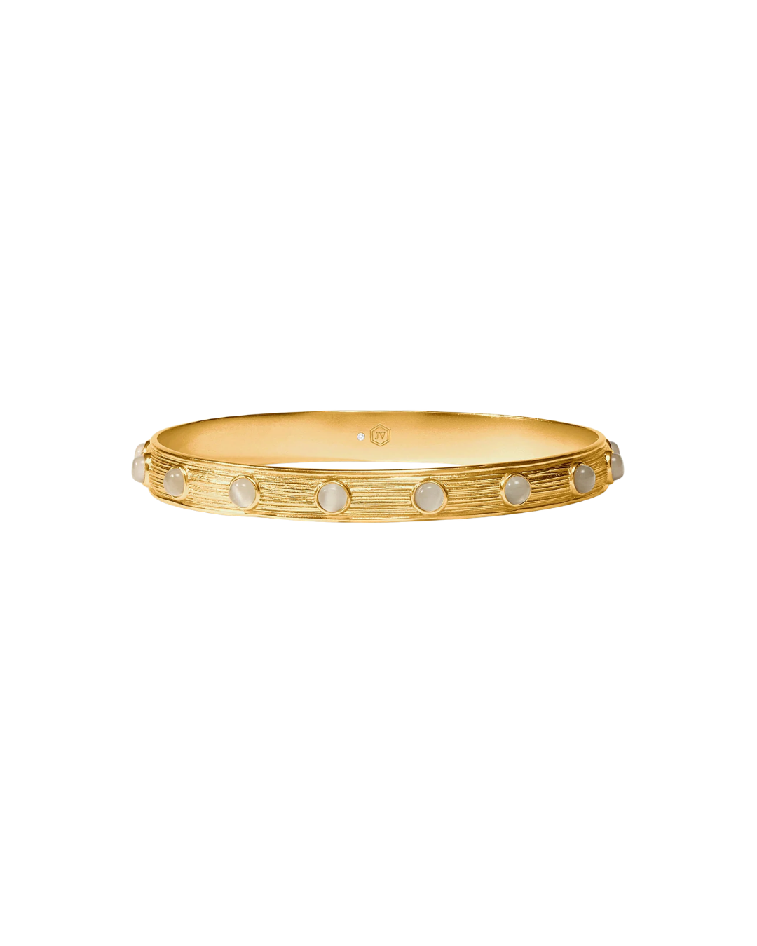 Julie Vos Cobblestone Bangle - Ivory Cat's Eye  - Small