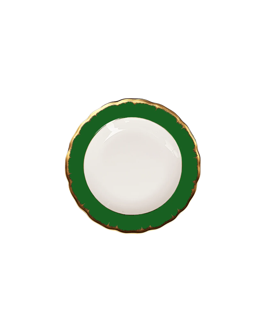 Mottahedeh Chelsea Feather Ivy Green Dinner Plate