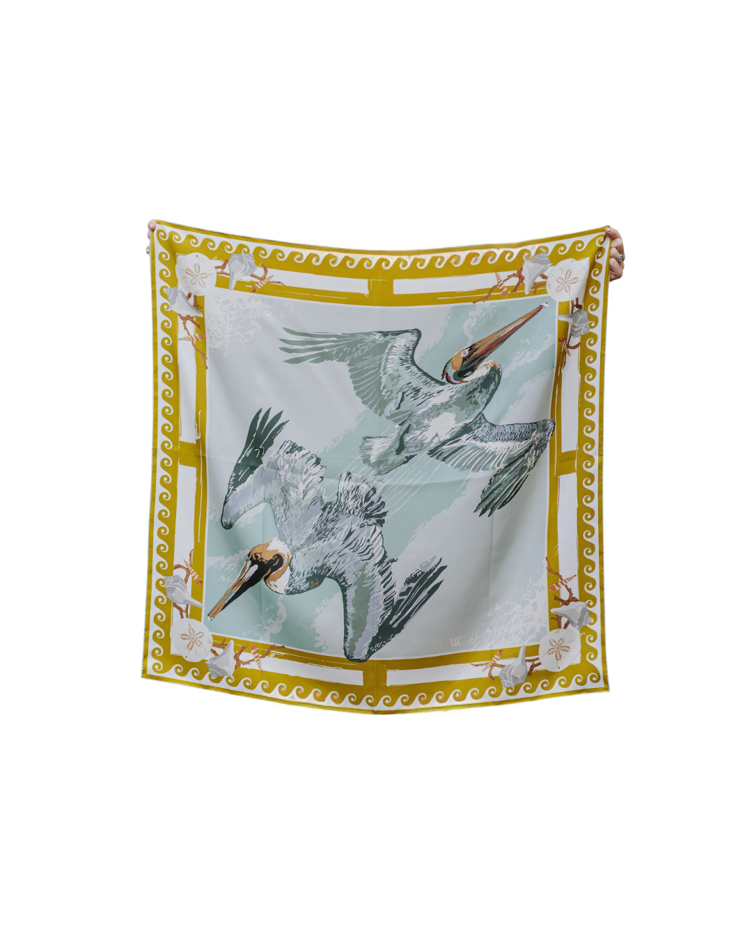 Austin Williams Gold The Diver Silk Scarf