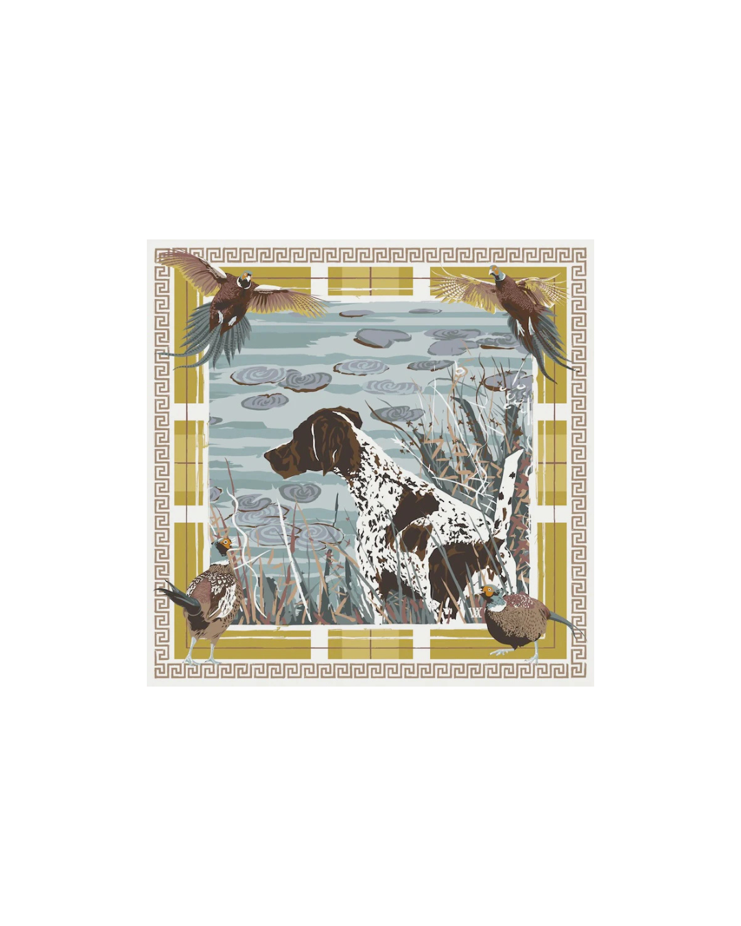 Austin Williams Buttercup Pheasant Watch Silk Scarf