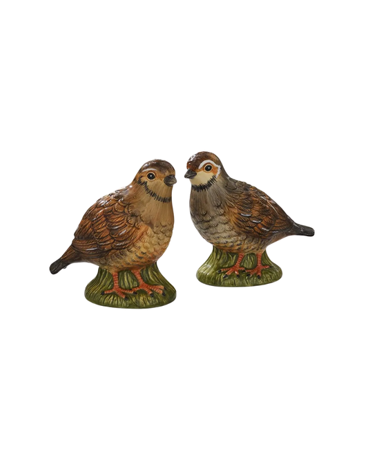 Spode Woodland Quail Salt and Pepper Set