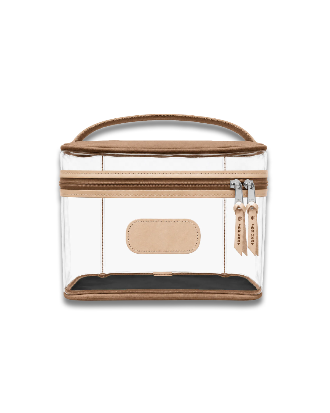 Jon Hart Clear Makeup Bag-Saddle