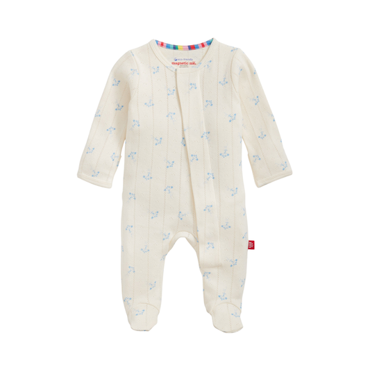 Magnetic Me Airplanes Pointelle Magnetic Footie