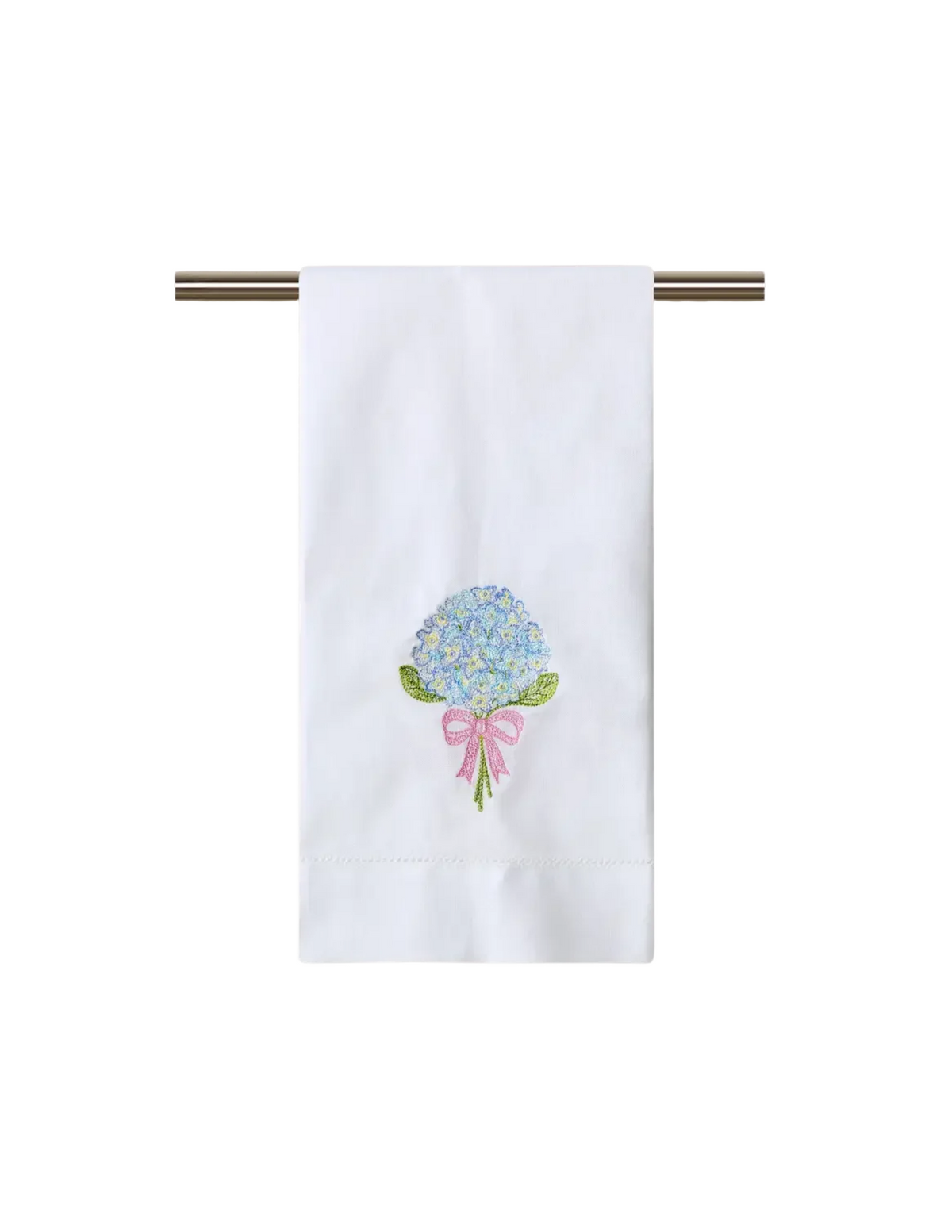 Hydrangea Embroidered Guest Tea Towel