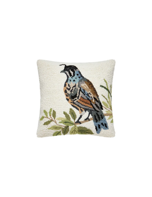 Quail Foliage Hook Pillow
