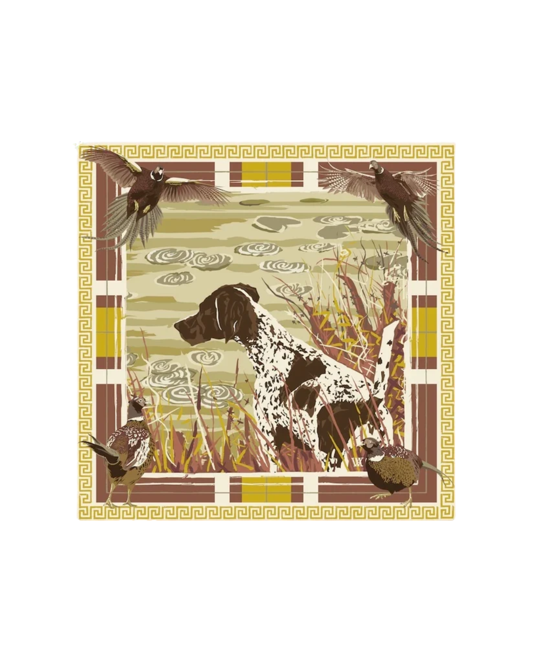 Austin Williams Clay Pheasant Watch Silk Scarf