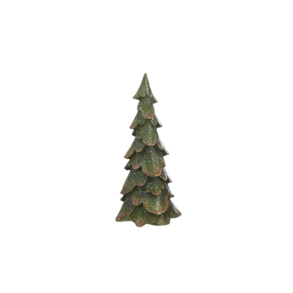 Green Wood Carved Trees