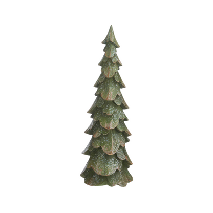Green Wood Carved Trees