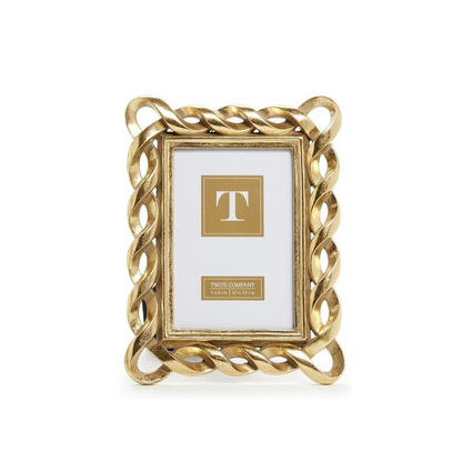 Gold Ribbon Picture Frame
