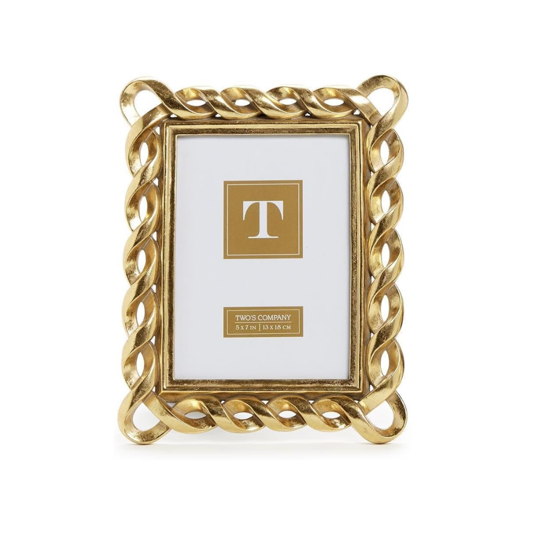 Gold Ribbon Picture Frame