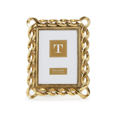Gold Ribbon Picture Frame
