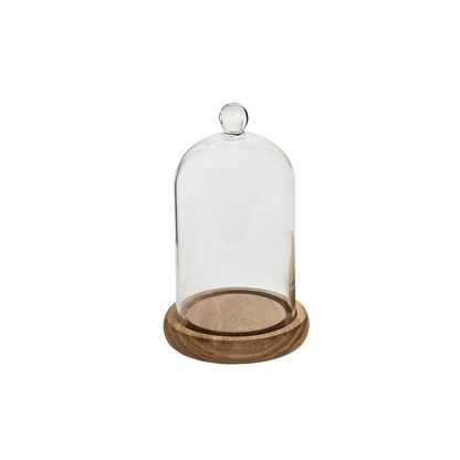 Cloche with Ball Handle and Wood Base