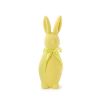 Bunny Bunch Flocked Easter Bunnies with Bow - Six Colors