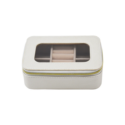 Leah Clear Top Travel Jewelry Case