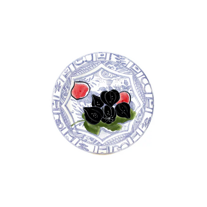 Gien Oiseau Bleu Fruits Canape Plate