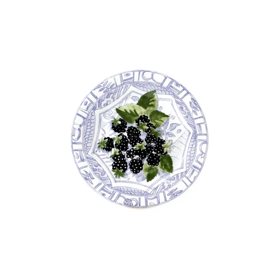 Gien Oiseau Bleu Fruits Canape Plate