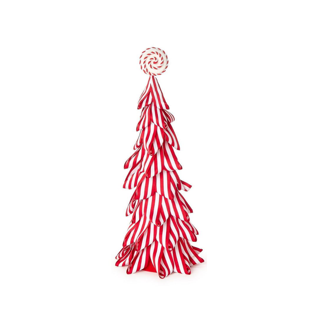 Peppermint Striped Ribbon Trees