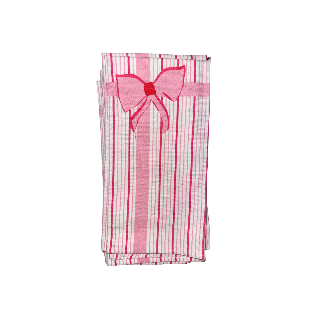 Bow Stripe Hand Towel