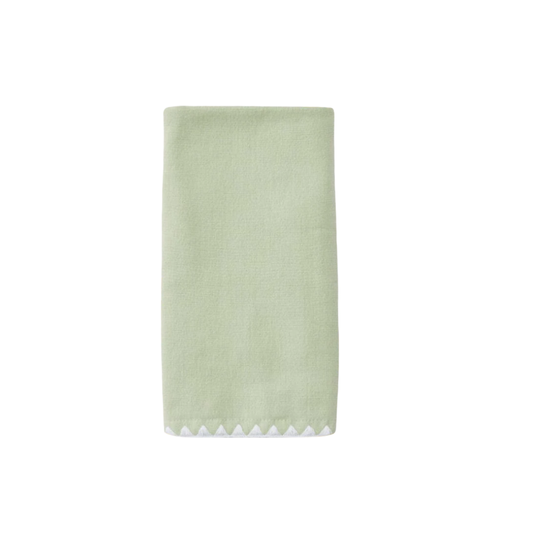 Weezie Stitched Edge Fingertip Powder Bath Towel