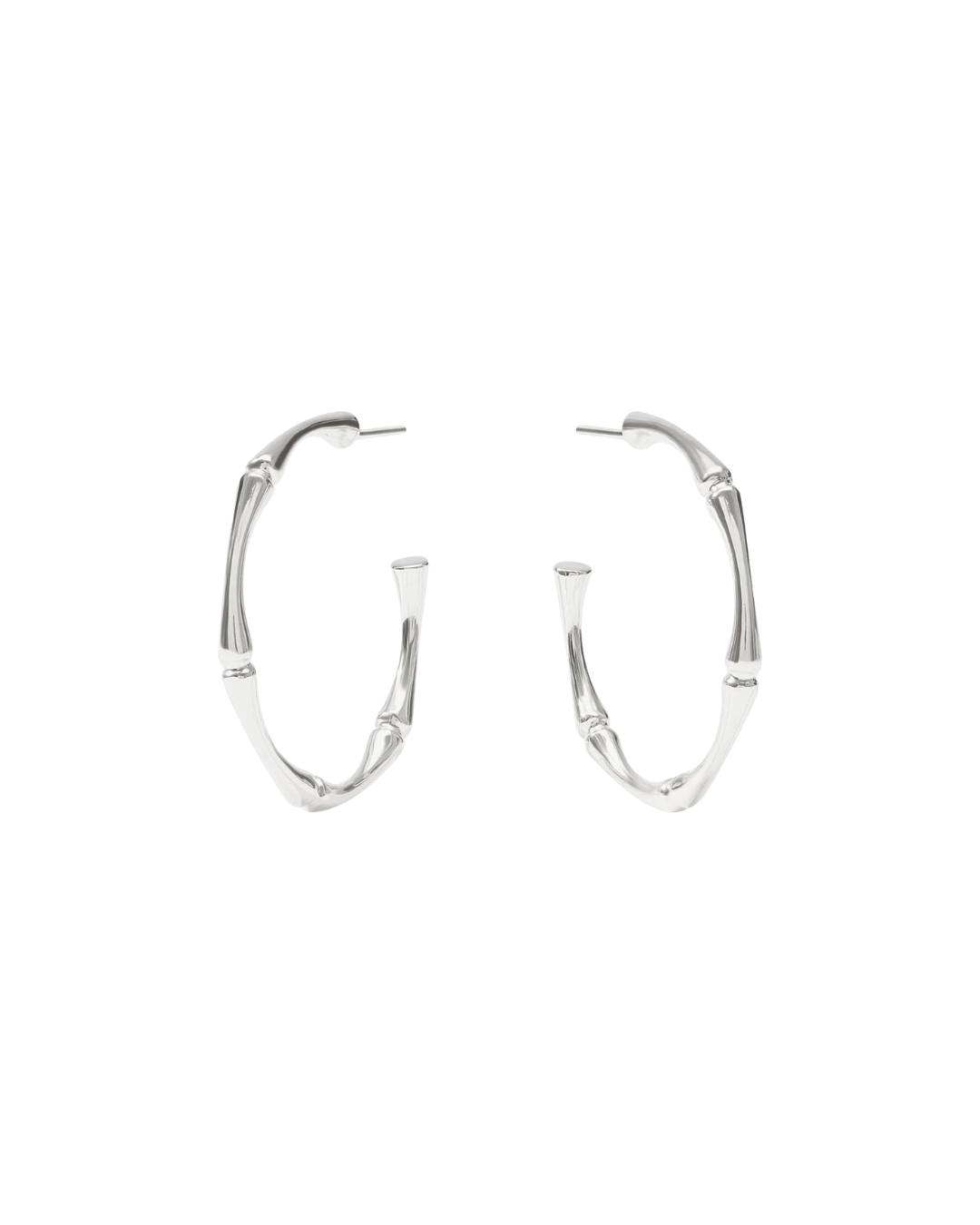 Julie Vos Bamboo Hoop - Silver