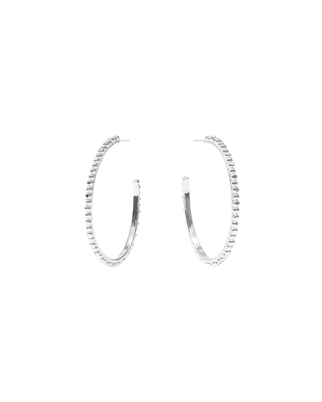 Julie Vos Colette Beaded Hoop - Silver