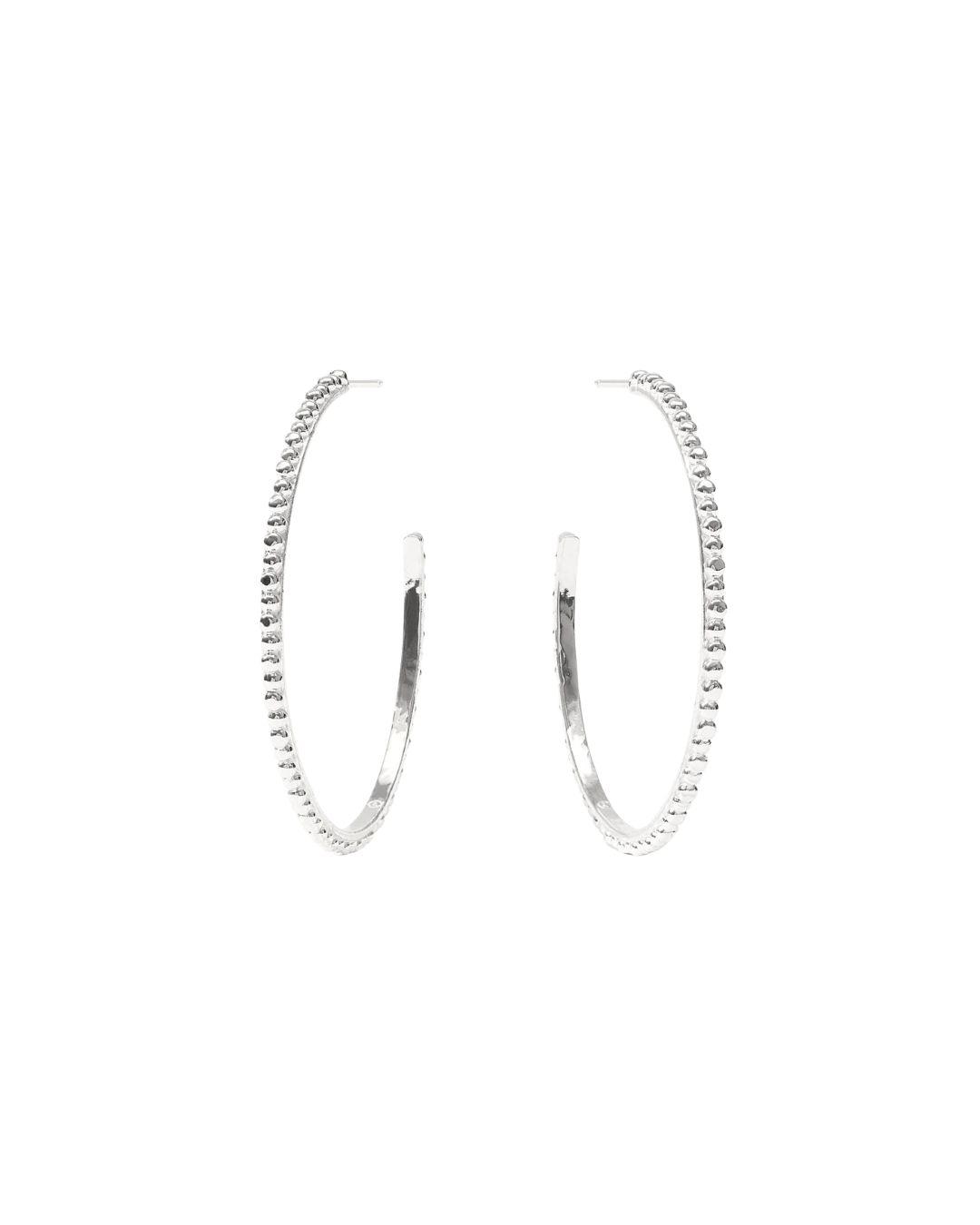 Julie Vos Colette Beaded Hoop - Silver
