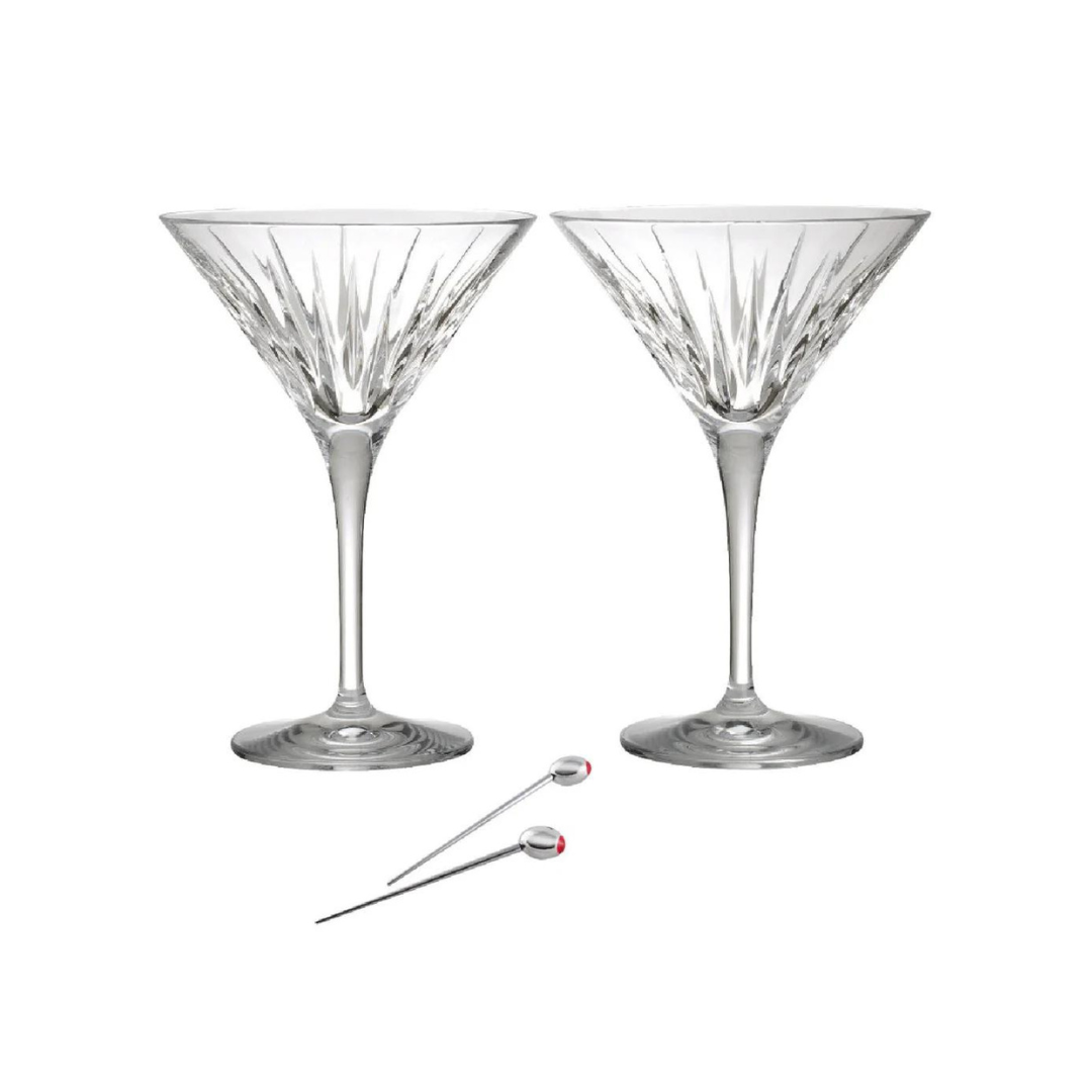 Soho Martini Glass with Olive Picks