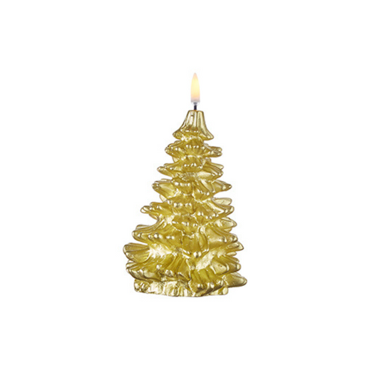Uyuni 4x7 Gold Christmas Tree Candle