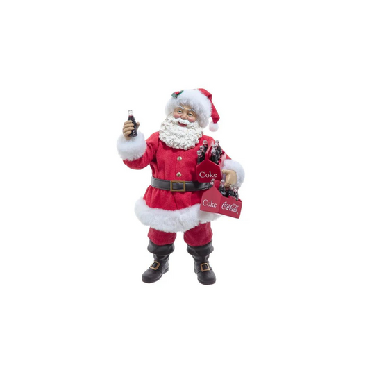 Coca-Cola® Santa Holding Two Six Packs Table Piece