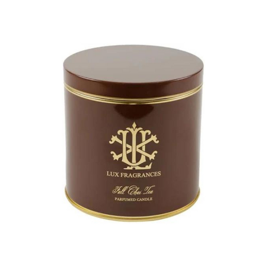 Lux Fragrances Fall Chai Tea Round Candle