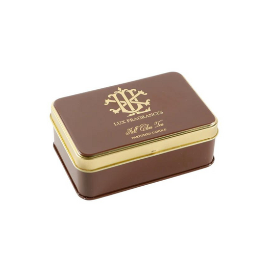 Lux Fragrances Fall Chai Tea Rectangle Tin Candle