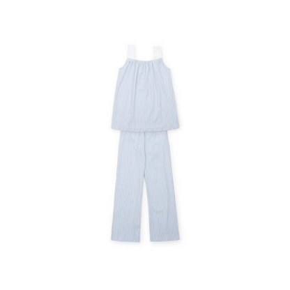 Lila + Hayes Pennie Pajama Pant Set - Stripes in Blue